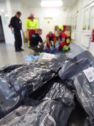 Beispielbild (simulierte Verletztenversorgung)